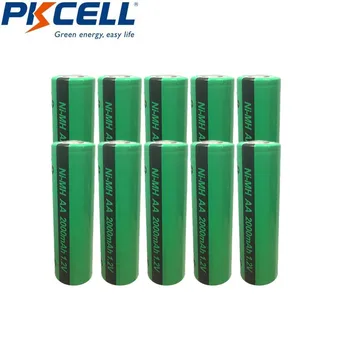 10buc Pkcell NI-MH AA 1.2 V Baterie Reîncărcabilă Baterii Batteria 2000mAh Industriale Pachet Plat