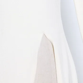 TWOTWINSTYLE Minimalist Side Split Pulover Pentru Femei Guler Maneca Lunga Talie Mare Pulovere Subțire de sex Feminin 2020 Toamna de Moda