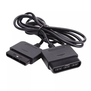 200 Buc Adaptor de Alimentare Cablu de Extensie Joc Gamepad Controller-Cablu de Extensie Cablu pentru Sony Playstation PS1/PS2 Consola Negru