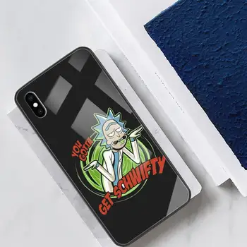 Amuzant Rick Desene animate Morty Telefon de Sticlă Cazul carcasa din Spate Pentru IPhone 12 11 Pro Max Cazuri XR XS 7 8 Plus Accesorii Carcasa