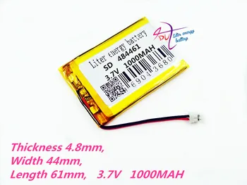 XHR-2P 2.0 484461 3.7 V 1000MAH baterie Litiu Polimer Li-Po, li-ion Reîncărcabilă de celule de Baterii Pentru Mp3 MP4 MP5 mobil GPS bluetooth