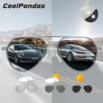 CoolPandas Design de Brand Aviației ochelari de Soare Pilot Bărbați Fotocromatică Femei Conducere Ochelari Anti-Orbire Lentile UV400 zonnebril heren