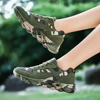 Plus Dimensiunea de Pantofi pentru Femei Casual Platforma Wedge Sneakers Camuflaj Pantofi pentru Femei 2020 Iubitor de Moda Armata Verde Apartamente Pantofi X11
