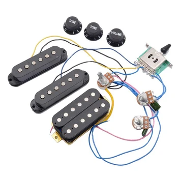 ST Chitara Electrica Preluare Cabluri Precablat 5-Way Switch 2T1V Control SSH Preluare Instrumente Muzicale Profesionale Chitara