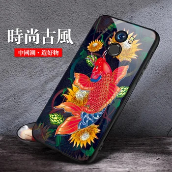 Chineză crap koi armonia conjugală caz de Sticlă Pentru Xiaomi se AMESTECĂ 3 se AMESTECĂ 2S se AMESTECĂ 2 acopere kam crap caz moale