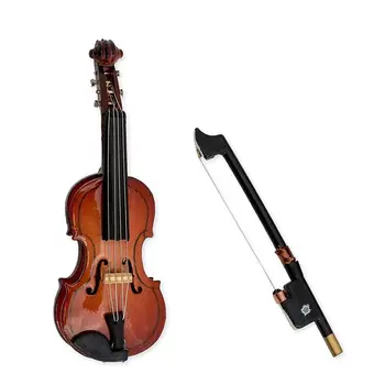 Cadouri Vioara Muzica Instrument Replică Miniaturală cu Caz, 8x3cm