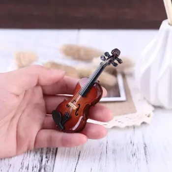 Cadouri Vioara Muzica Instrument Replică Miniaturală cu Caz, 8x3cm