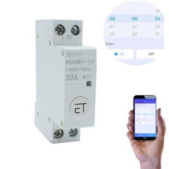 18mm Șină Din WIFI întrerupător de Circuit Inteligent Comutator de control de la Distanță de eWeLink APLICAȚIE pentru Smart home