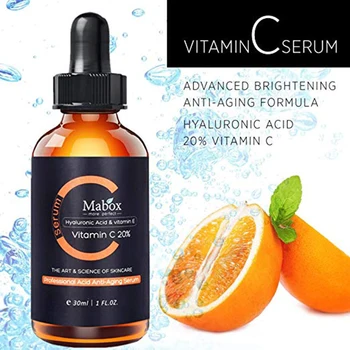 MABOX Vitamina C Naturală de Lămâie Ser de Albire Pete Intunecate se Estompeze mai Luminos Pielii Anti-Imbatranire, Antirid Essencial Oil TSLM2