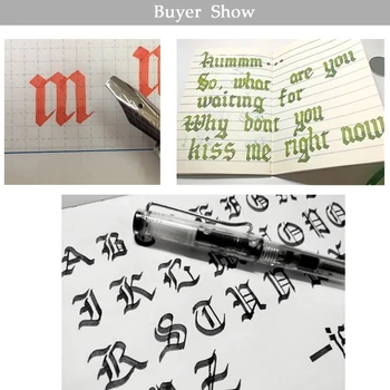 6pcs/Set caligrafie Paralel Pix 0.7 mm 1,1 mm 1,5 mm 1,9 mm 2.5 mm 2,9 mm de scris Stilou pentru Gothic Scrisoare caligrafia Papetărie Pixuri