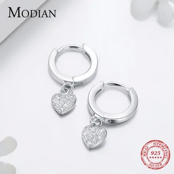 Modian Nou De Lux Solid 925 Sterling Silver Hearts Stele Legăna Cercei De Moda De Argint Bijuterie Pentru Femei Nunta Cercei Cadou