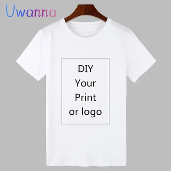 DIY ca Fotografie sau Logo-ul Imprimat Alb Topuri de Desene animate Drăguț tricou Femei Maneci Scurte Amuzant Casual T-shirt Graphic tee pentru femei