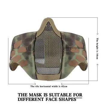 1000D Nailon de Înaltă Calitate Militare Tactice Masca Airsoft Tir Plasă Masca cu Ureche de Protecție Măști de Paintball pentru Vânătoare CS