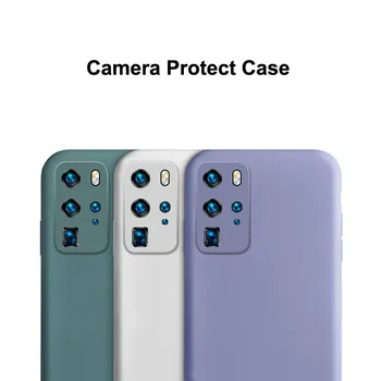 S20 Ultra Plus S20 S20 fe S20FE Caz Lichid de Silicon Moale Camera de Protecție Caz Acoperire Pentru Samsung Galaxy S20 FE S20 Ultra Plus