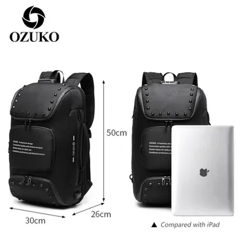 OZUKO 2021 Barbati Rucsac pentru Laptop Om de Afaceri Notebook Mochila Impermeabil Spate Pachet Incarcare USB Geantă de Călătorie Bagpack de sex Masculin BackpBack