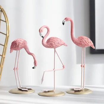 Nordic Creative Rășină Flamingo Figurine Decor Acasă Birou, Dormitor, Camera De Zi Decor Birou Mic Ornament Accesorii