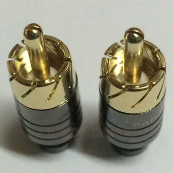 10buc Pailiccs Cupru RCA Plug Placat cu Aur Audio-Video Adaptor Conector