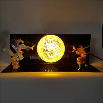 Dragon Ball Z Goku VS Freeza Jucarie figurina Kaiouken DIY Led-uri Lampă de Masă Lumină Anime Dragon Ball Lampara Goku DBZ Model
