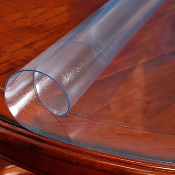 Față de Masă rotundă Transparent fata de Masa din PVC rezistent la apa Bucatarie Model de Masa de Ulei de Sticlă Capac Cârpă Moale Capac de Masă