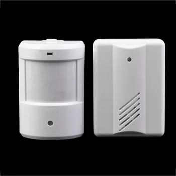 Wireless IR de la Distanță de Securitate Soneria de Alarmă fără Fir Sistem de Alarmă cu senzor de Aleea de Patrulare Garaj Senzor de Mișcare Infraroșu Alb