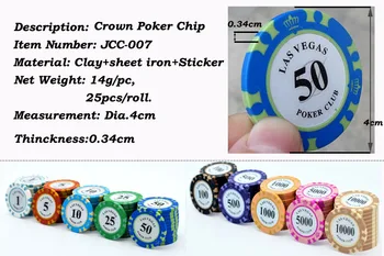 25pcs Coroana Chips-uri de Poker în Lut Foaie de Fier Autocolant Casino Jetton Texas Hold ' em Poker Joc de monede