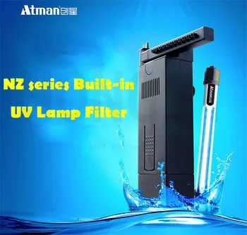 Atman UV ultra-silențioasă duș cu efect de ploaie tub filtru built-in pompa de echipamente pentru turtle rezervor rezervor de pește