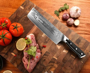 XITUO oțel Damasc cuțit bucătar-șef stabilit Chineză ascuțit tăiat carne și legume alimente sushi cuțit instrumente de gătit de Înaltă calitate mâner negru