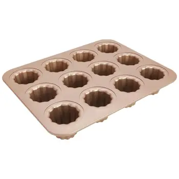 12Cups Oțel Carbon Tort Mucegai de Copt Non-stick de Copt Mucegai Tort de Ciocolată Decorare Matrite de Patiserie Tort Instrumente