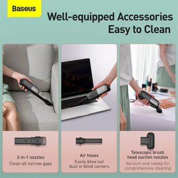 Baseus C1 Portabil Aspirator Portabil Wireless Mini Dust Catcher de Aspirare Puternic Robot Auto Desktop Detergenți pentru Masina Acasa