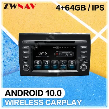 4+64G Android 10.0 Auto multimedia Player pentru Fiat Bravo 2007 2008 2009-2012 Navigare GPS audio radio auto stereo IPS unitatea de cap