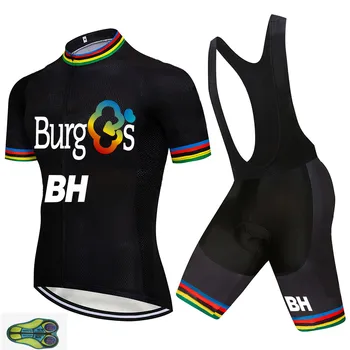 2020 NEGRU BURG Vara Ciclism Jersey Set Respirabil Echipa de Curse Sport Biciclete Jersey Mens Ciclism Îmbrăcăminte Scurtă Tricou de Biciclete BH