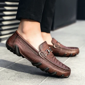 Vosonca 2019 Noi Barbati Pantofi Casual Mocasini Bărbați De Înaltă Calitate Pantofi Din Piele Pantofi Barbati Balerini Mocasini Pantofi