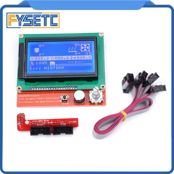 12864 LCD Rampe Smart Piese RAMPE 1.4 Controler de Panou de Control LCD 12864 Monitor Ecran Albastru Module Pentru Anet A6