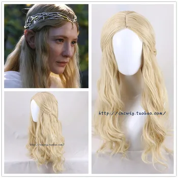 Elf Regina Galadriel Peruca Cosplay Femeile Rol Mult Blonda Parul Ondulat Cate Blanchett De Lux Peruca Costume
