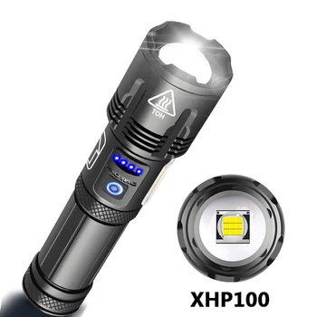 Super-Luminos XHP100 9-core COB Led Lanterna Powerbank Funcția Lanterna Usb Reîncărcabilă 18650 Acumulator 26650 Lanterna cu Zoom