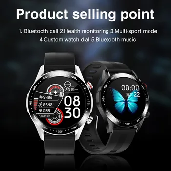 2020 Nou E-12 Ceas Inteligent Oameni de apelare Bluetooth Ecran Tactil Complet IP67 rezistent la apa Smartwatch Pentru Android IOS Sport Tracker de Fitness