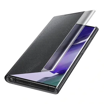 Original Samsung Oglindă Clar S-View Cover Caz de Telefon pentru Samsung Galaxy Note20 Nota 20 Note20 Ultra 5G Inteligente Caz Flip