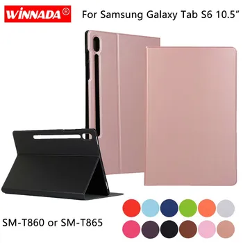 Pentru Samsung Galaxy Tab S6 T860 T865 10.5 inch caz, original din piele PU Stand tableta TPU Acoperire pentru Samsung SM-T860 Coque