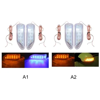 2 BUC Auto turn semnal de Lumină LED Amber retrovizoare Oglinda Laterala Retrofit de Cotitură Semnal Moale LED-uri de Lumină de Forma Lamei