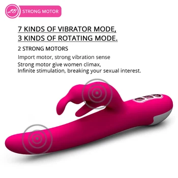 Lovebobe Vibratoare jucarii sexuale pentru femei mare vibrator G-SPOT vibrator rotație de 360 de grade a stimula iepure adult jucarii sexuale pentru cupluri