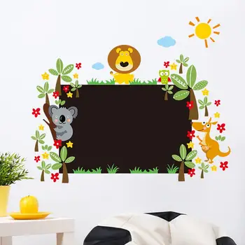 Studiu cu animale minunate tabla autocolante decor sala de clasă copiii cadou 042l. acasă decalcomanii pepinieră de desene animate de artă murală poster 5.0