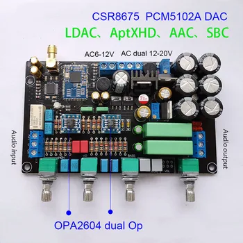 Despre LDAC APTX HD Csr 8675 Bluetooth 5.0 Preamplificator Ton Bord Bord OPA2604 Dual Op Cu PCM5102A Decodare 24bit