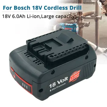 3pcs 18V 6000mAh Li-ion Baterie Reîncărcabilă pentru Bosch 18V BAT609 BAT618 BAT622 GSR 18 V-LI, GDR 18 V-LI masina de Gaurit cu Acumulator