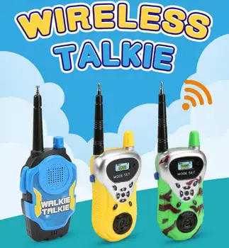 2 buc Electric Walkie-talkie cu rază Lungă de Wireless Conversație de Joaca pentru Copii, Casa de Jucarie Electric Interfon Cadou de Ziua de nastere Pentru copil
