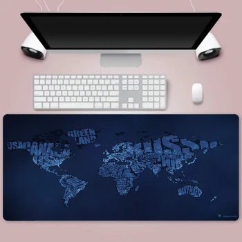 Harta lumii Mari Mouse Pad de Blocare Marginea Lavabil Cauciuc Mousepad Jucătorii Mare a Juca Table Mats XXL