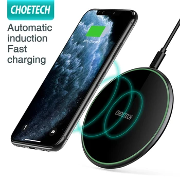 CHOETECH 15W Qi Wireless Charger pentru Samsung S10 S9 S8 Fast Charger Pad pentru iPhone 12 Pro XS Max X 8 Telefon Wireless Charging Pad