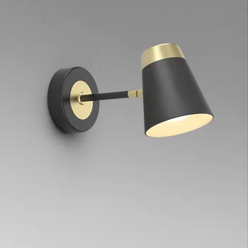 Aisilan lux de perete de lumină periat negru și auriu lampă de perete dormitor studiu CONDUS de prindere