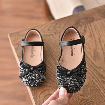 Baby Pantofi Fete Piele Apartamente Printesa Rhinestone Bling Rochie Pantofi Pentru Petrecerea De Nunta Pe Scenă Copii Pantofi Copii Mici
