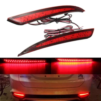 PMFC 1pair Coada LED, Bara de protecție de Lumină Roșie Len Reflector de Frână Spate Lampă Stop Lumina de Ceață Pentru Ford Fusion Mondeo 2013
