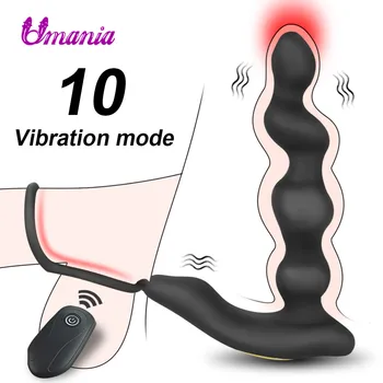 Masculin, Prostata pentru Masaj Vibrator Penis Vibrator Vibrator Inel Anal Plug Stimulator Dop de Fund Ejaculare întârziată Ring pentru Bărbați Jucarii Sexuale